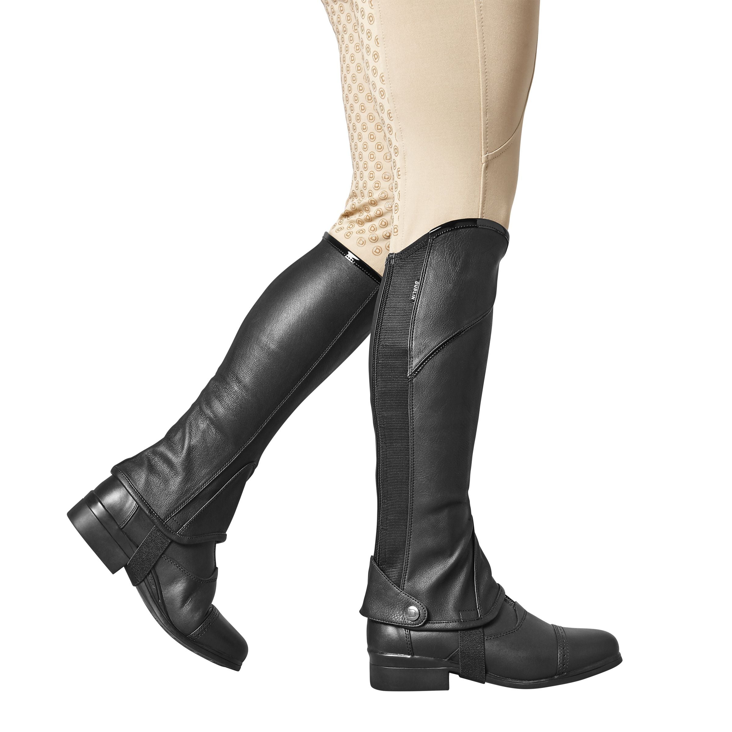 Dublin Stretch Fit Riding Half Chaps, 3 Colours, Adult & Child Sizes,