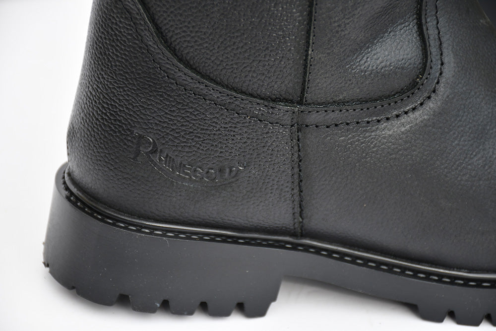 Rhinegold Witney Waterproof Spanish Leather Mid Calf Boots, Black/Brown, Adults