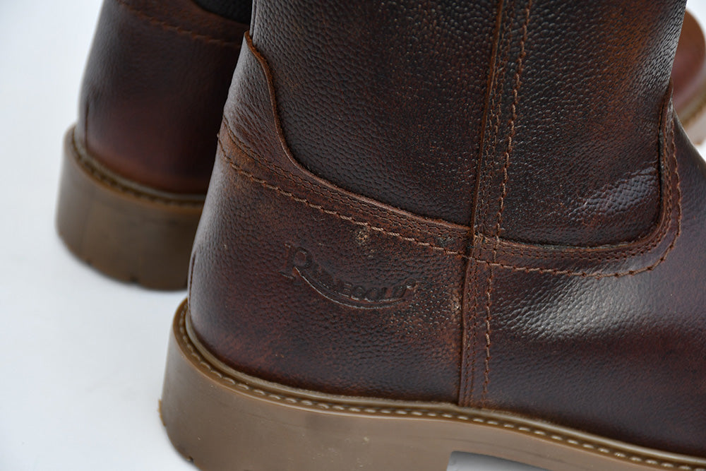 Rhinegold Burford Waterproof Leather Mens Short Boots, Brown.