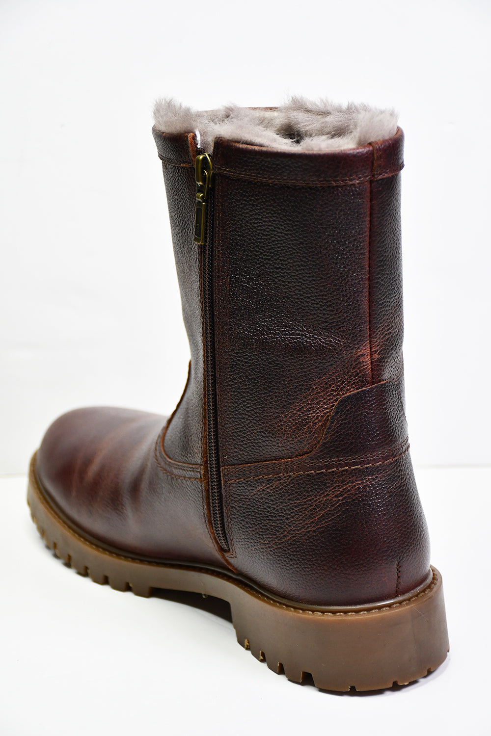Rhinegold Burford Waterproof Leather Mens Short Boots, Brown.