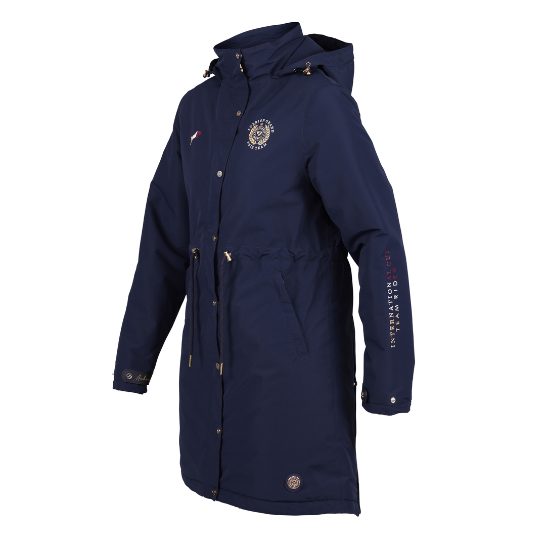 Shires Aubrion Waterproof Team Coat, Navy,  XXS-XXL