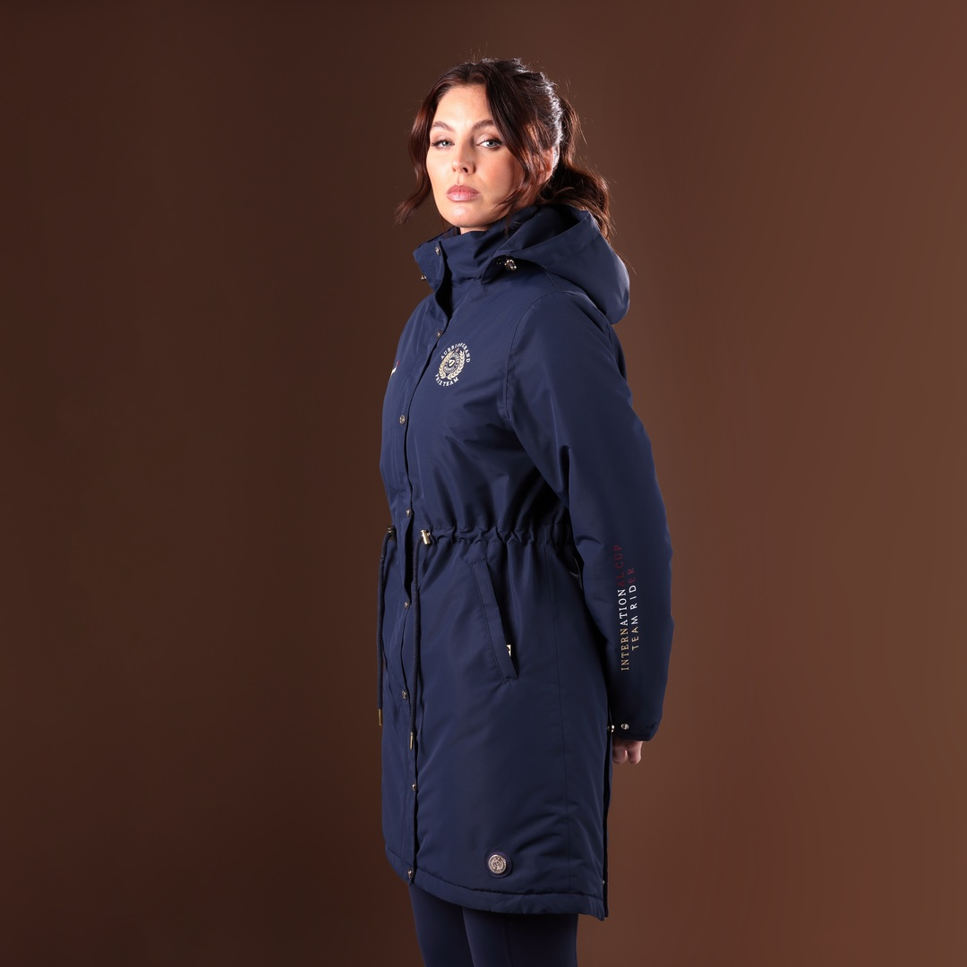 Shires Aubrion Waterproof Team Coat, Navy,  XXS-XXL