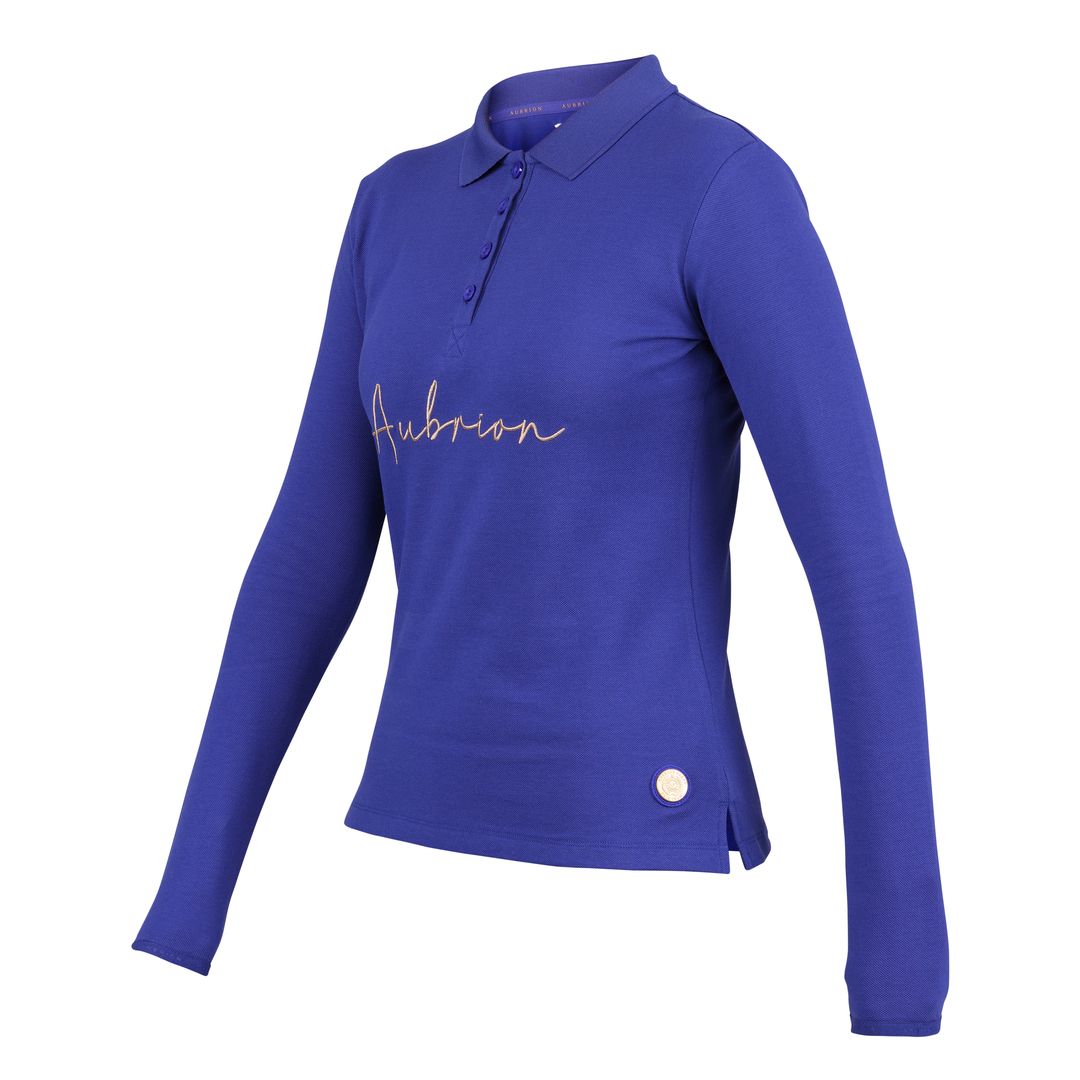 Shires Aubrion Ladies Team Long Sleeve Polo Shirt, 3 Colours,  XXS -XXL