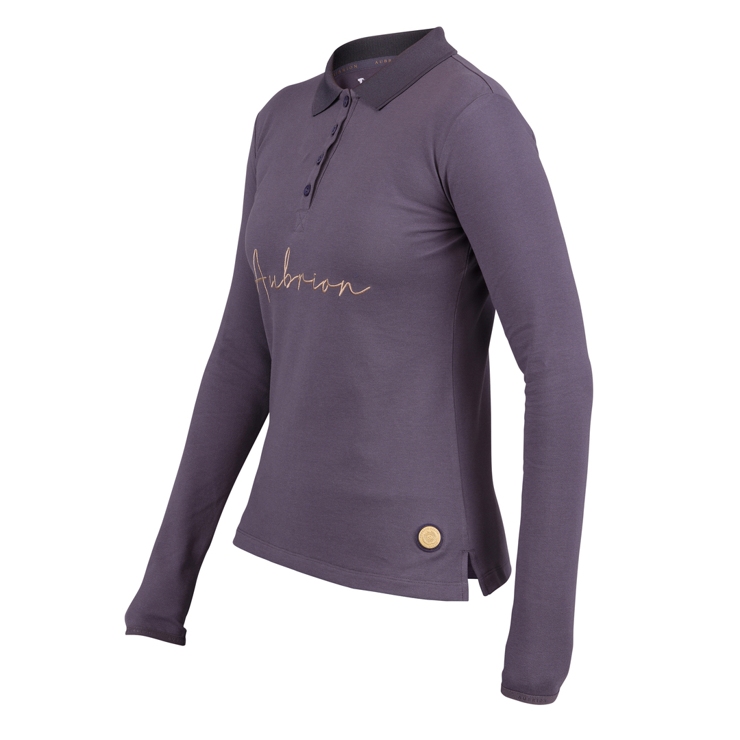Shires Aubrion Ladies Team Long Sleeve Polo Shirt, 3 Colours,  XXS -XXL