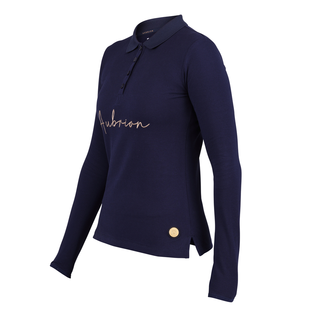 Shires Aubrion Ladies Team Long Sleeve Polo Shirt, 3 Colours,  XXS -XXL
