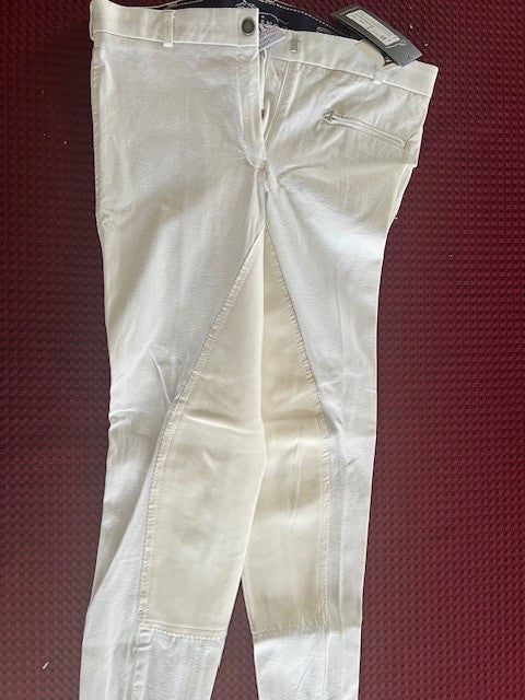 Shires Ladies Chester Performance Breeches, White, 28 Reg, Clearance