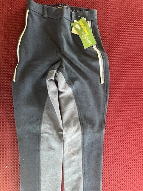 Shires Ladies Sports Saddlehugger Jodhpurs, 24", Navy/Airforce blue, Clearance