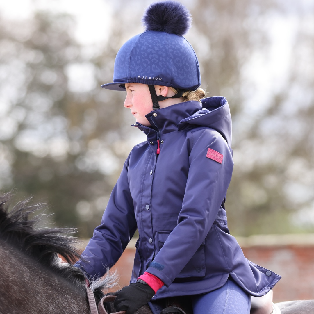 Shires Aubrion Palisade Waterproof Coat, Young Rider, Ink Colour , Age 7-16 yrs