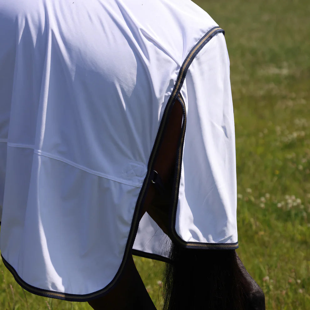 Shires-Tempest Original Fly Rug, Combo Horse Rug. White, 4'0" - 7'3" UV Protect