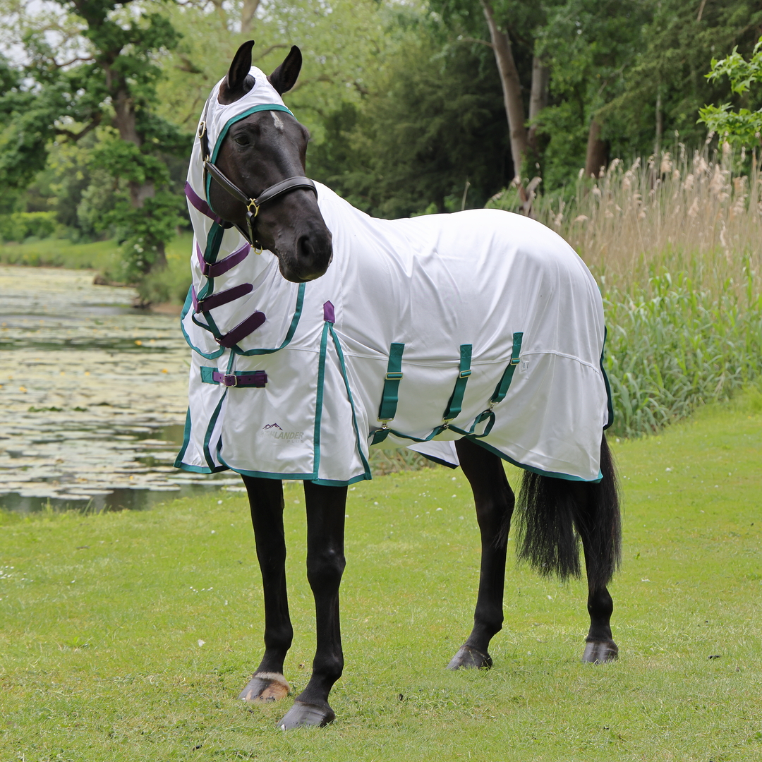 Shires Highlander Plus Full Neck Combo Fly Horse Rug Sheet