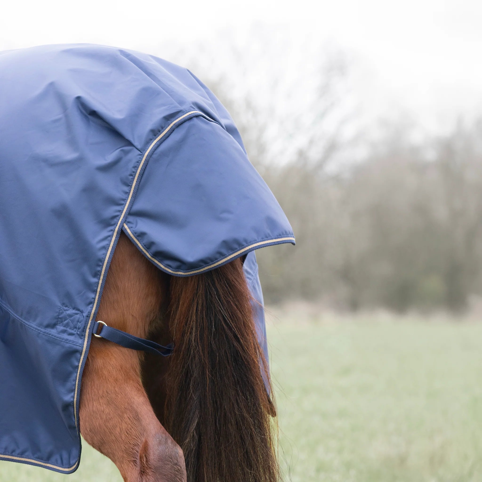 Shires Typhoon 0G Lite Combo Full Neck Lightweight Horse/Pony Turnout Rug, Navy