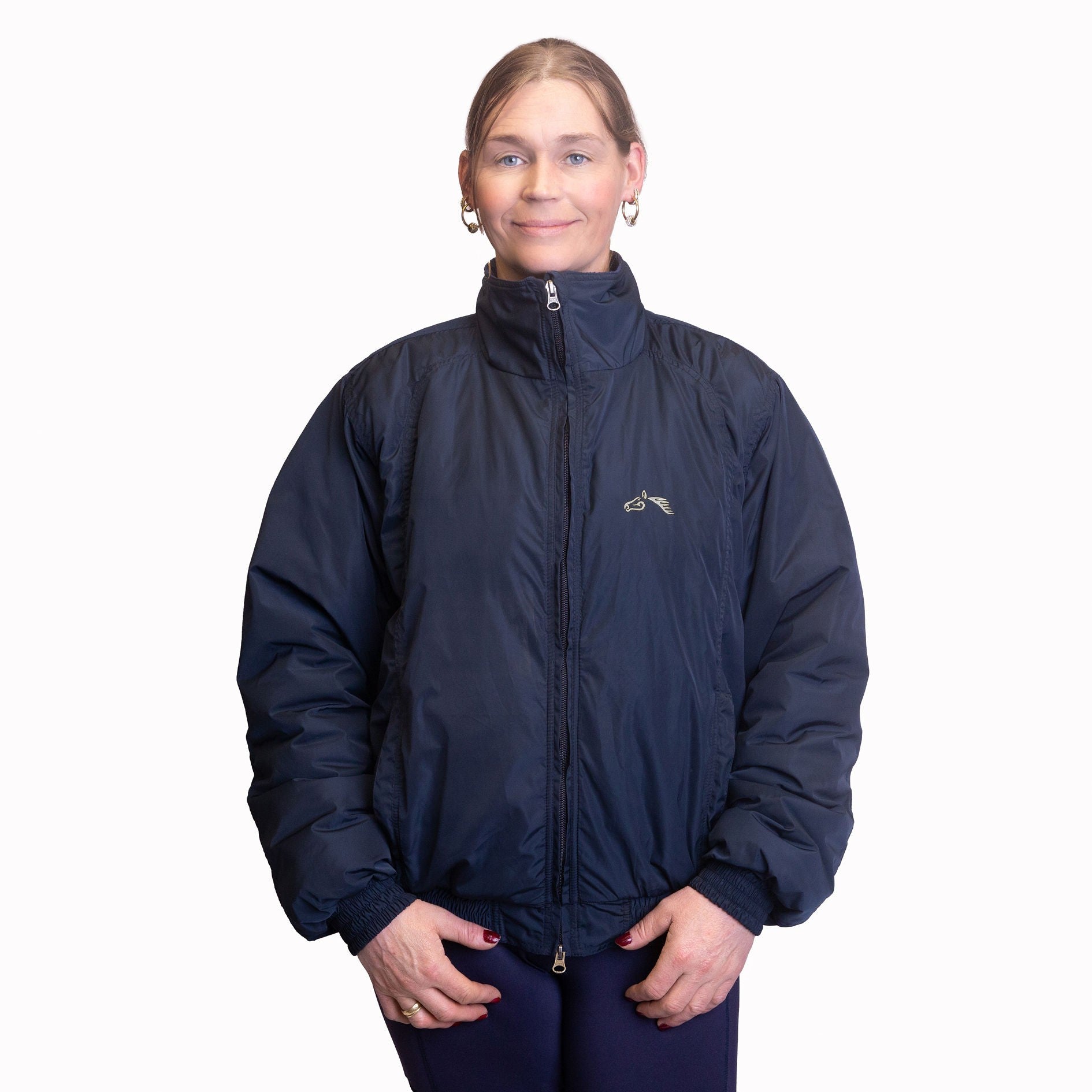 GALLOP Equestrian Unisex Navy Bomber Jacket