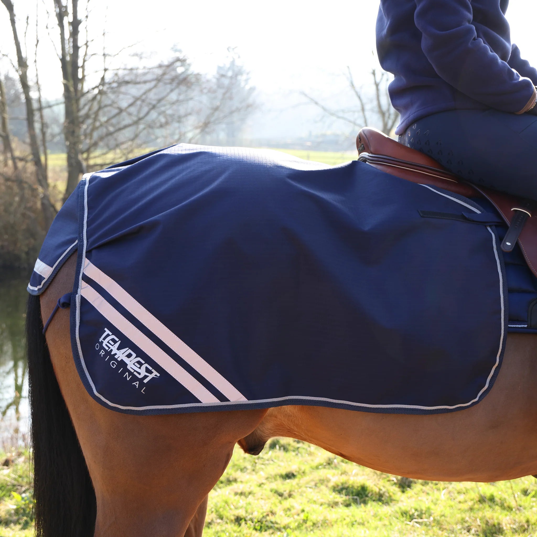 Shires Tempest Original Waterproof Horse Quarter Sheet, Navy
