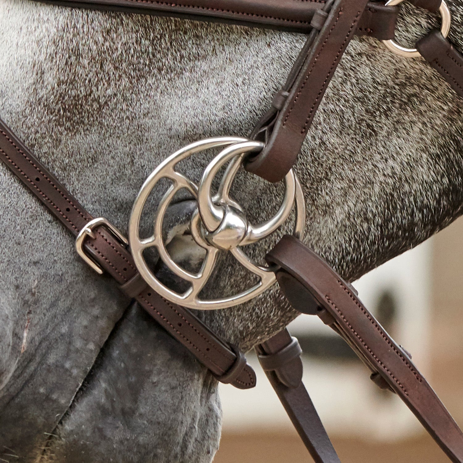 Whitaker Universal Bit with Leather Covered Snaffle Mouth, 2 Sizes