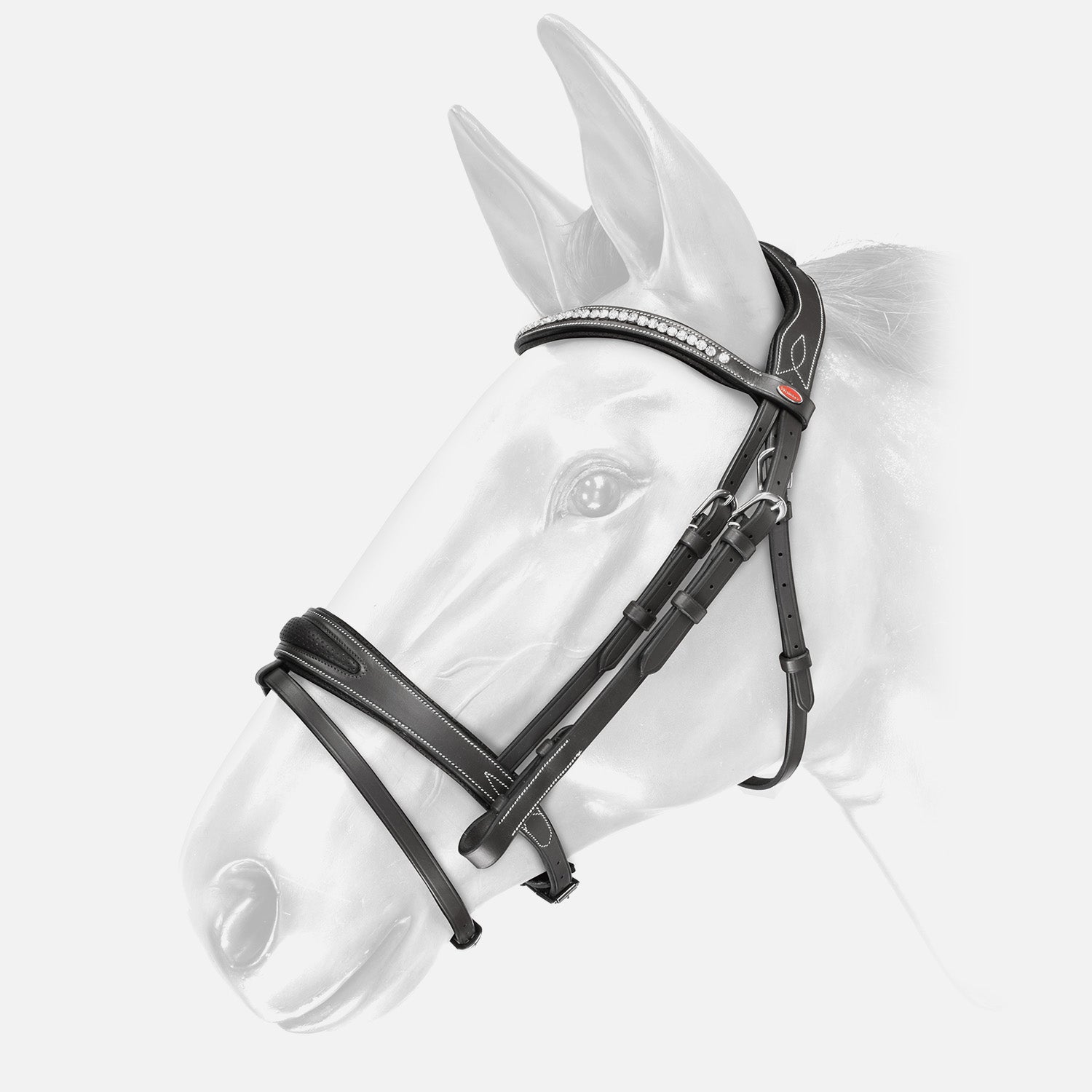 Whitaker Chicago Bling Flash Snaffle Bridle + Reins, 2 Colours, 3 Sizes