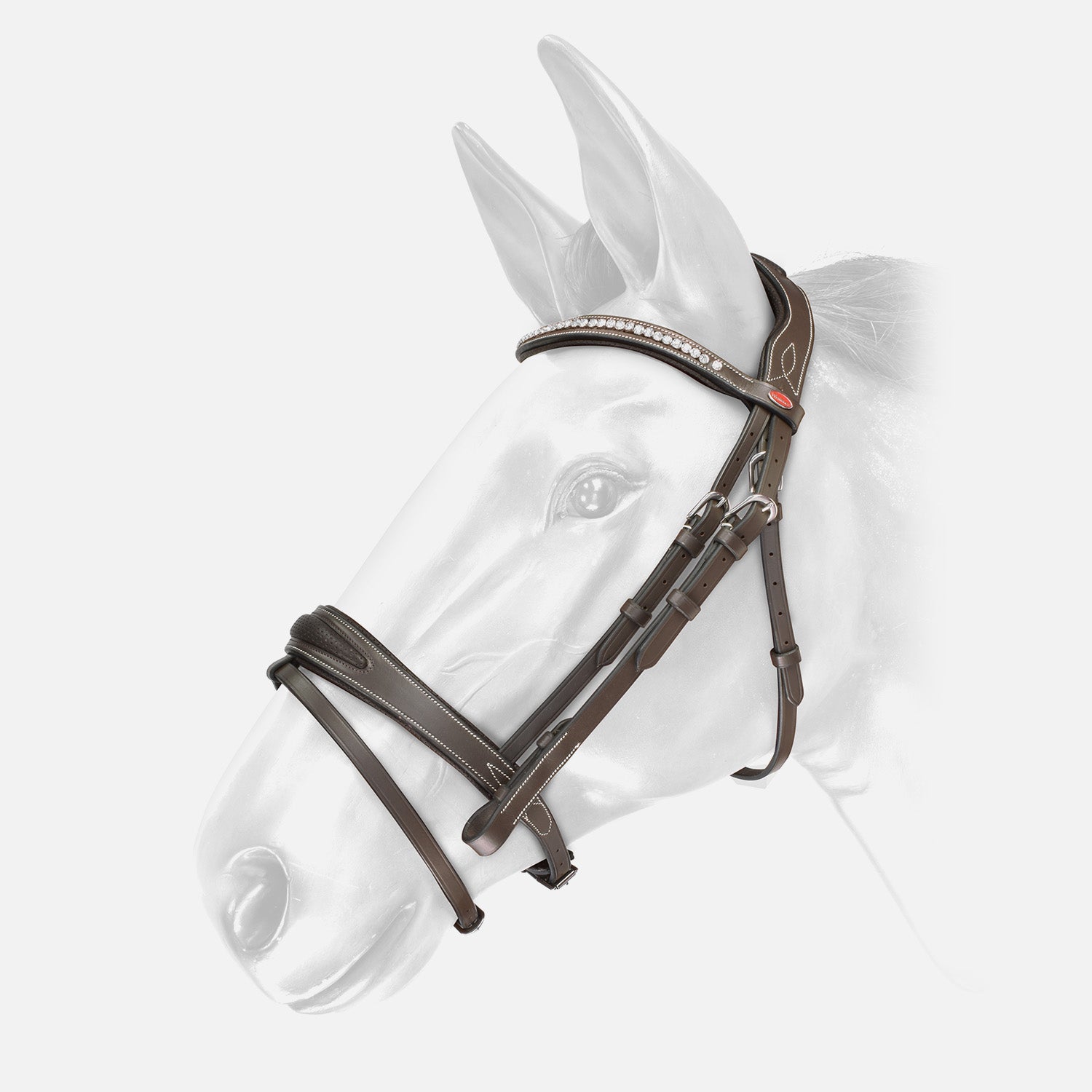 Whitaker Chicago Bling Flash Snaffle Bridle + Reins, 2 Colours, 3 Sizes