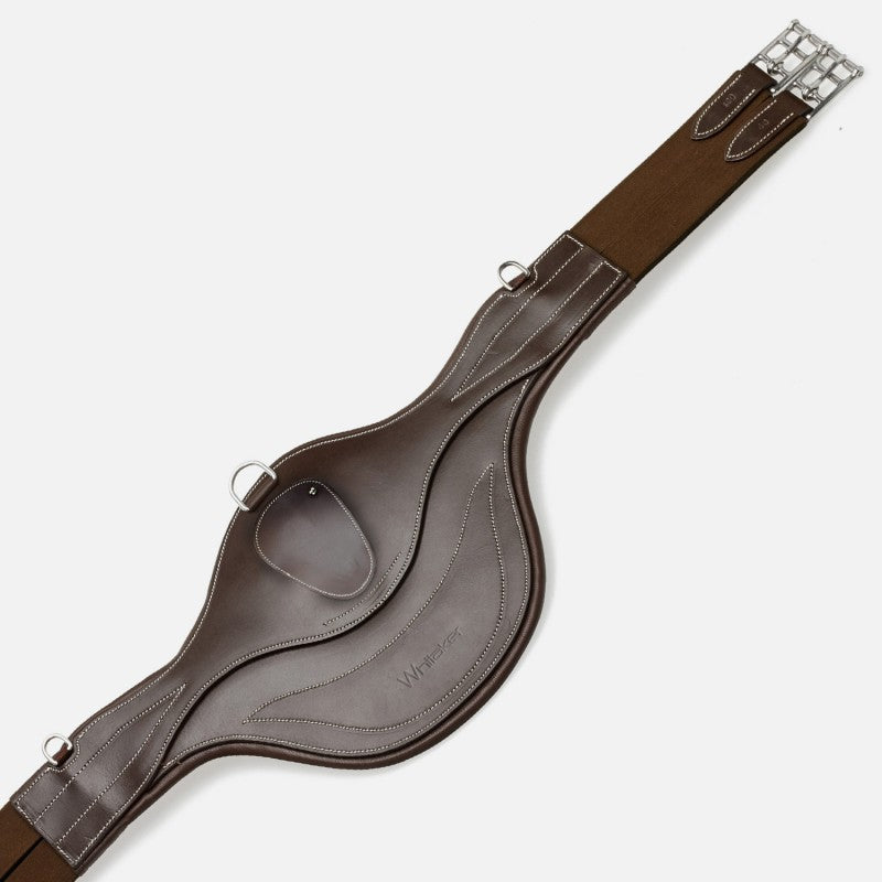Whitaker Classic Leather Stud Guard Girth,  Black or Havana, 40"-56"