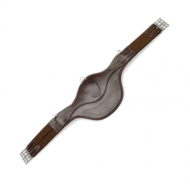 Whitaker Classic Leather Stud Guard Girth,  Black or Havana, 40"-56"