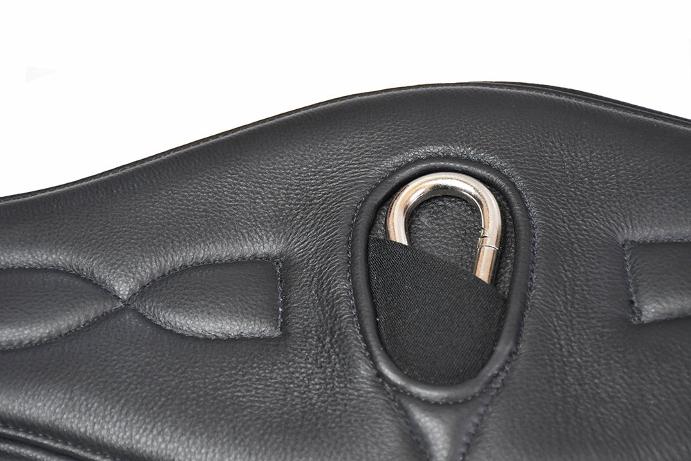 Rhinegold Pro-Contoured Leather Girth,  Black or Havana 38-56"