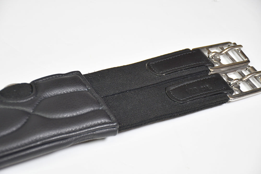 Rhinegold Pro-Contoured Leather Girth,  Black or Havana 38-56"