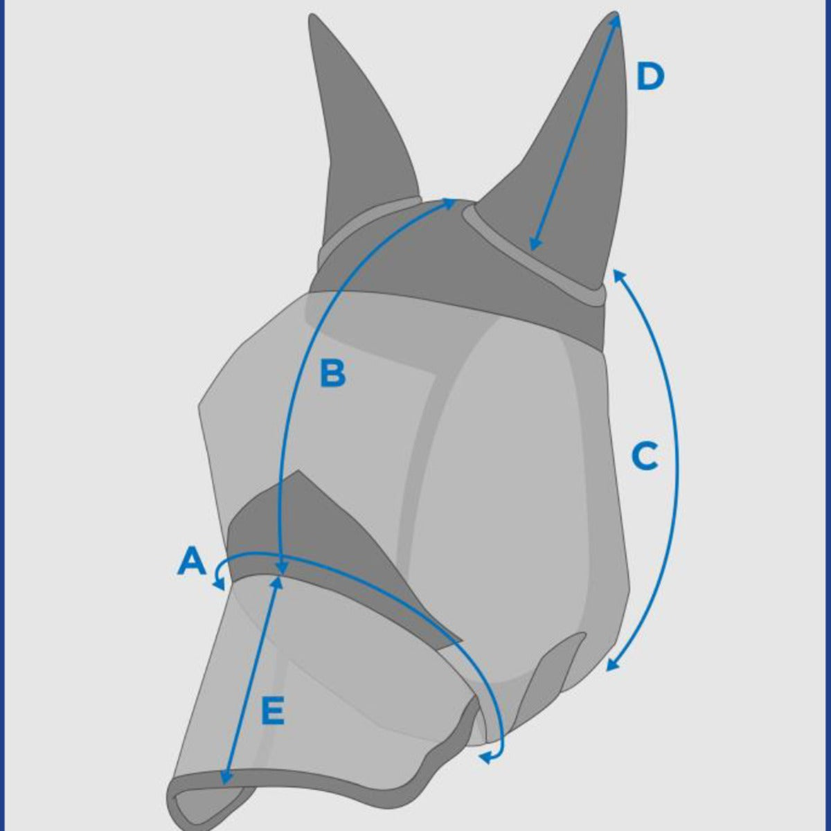 WeatherBeeta ComFiTec Deluxe Fine Mesh Fly Mask with Nose, No Ears,  UV Protect