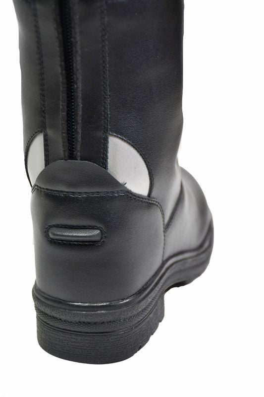 Rhinegold Junior Nebraska Synthetic Long Riding Boots, Black,