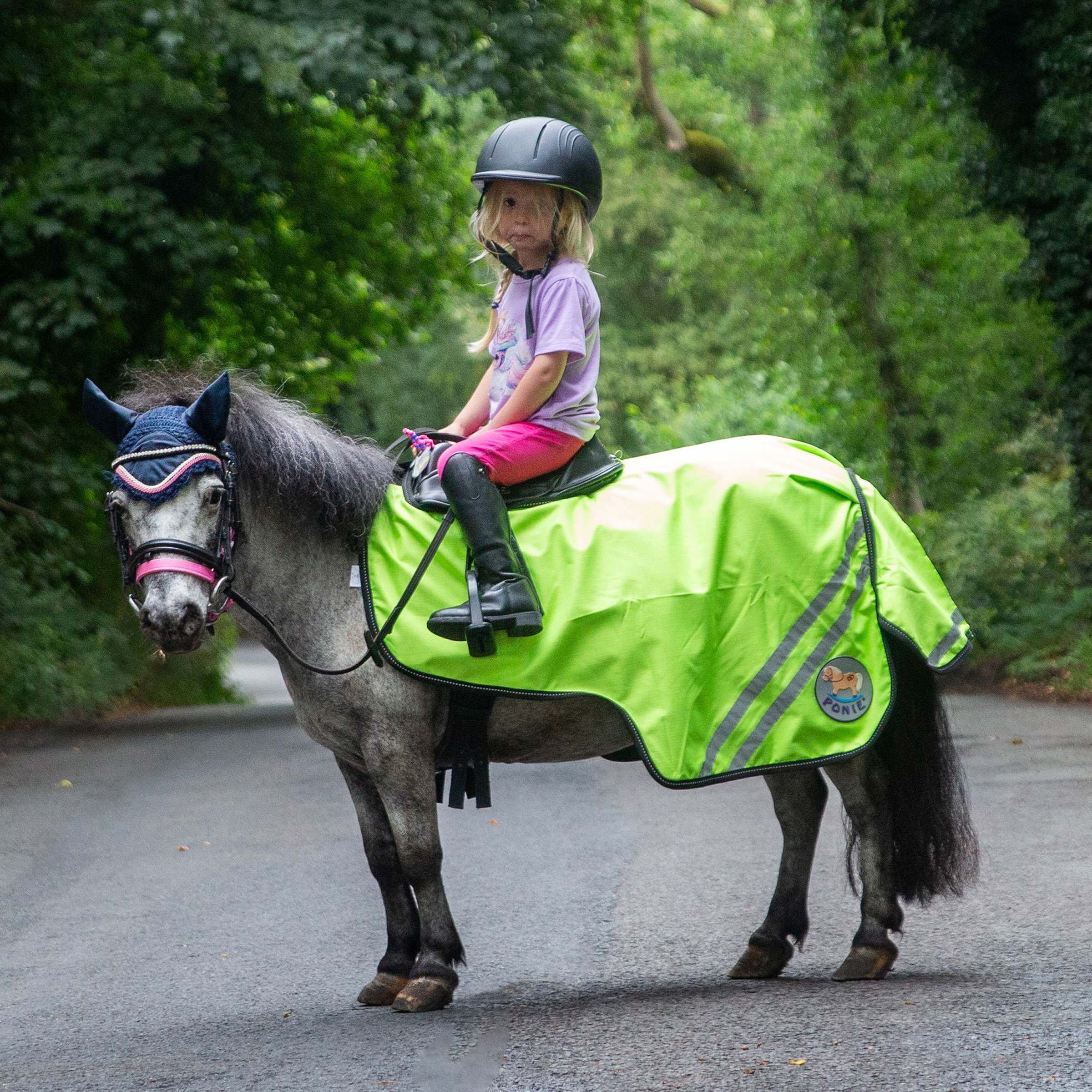 Gallop TROJAN/PONIE Retro Reflective Waterproof Exercise Sheet, Orange or Yellow