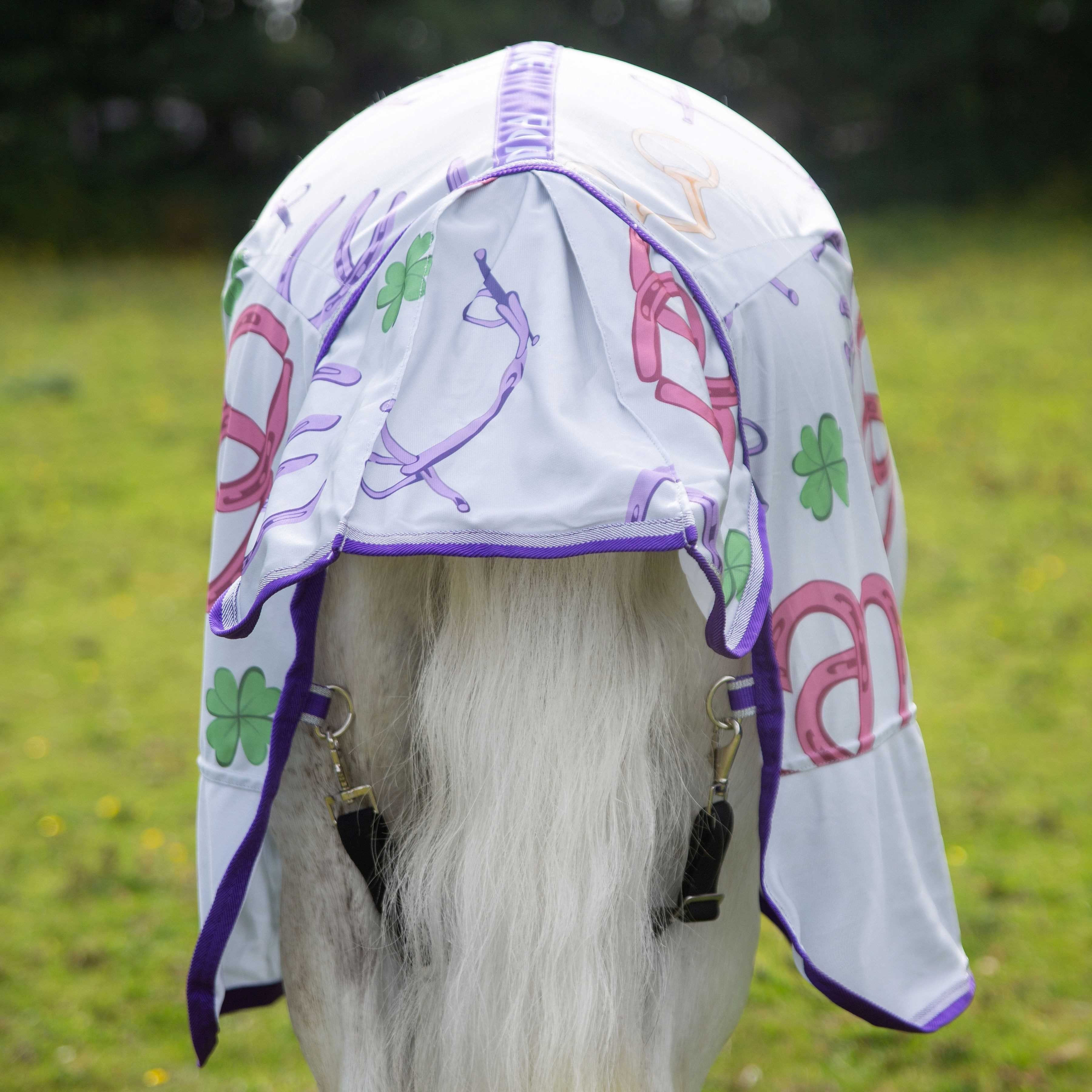 Gallop Trojan "Bits of Luck" Fly Rug, Combo Full Neck Fly Horse/Pony Rug
