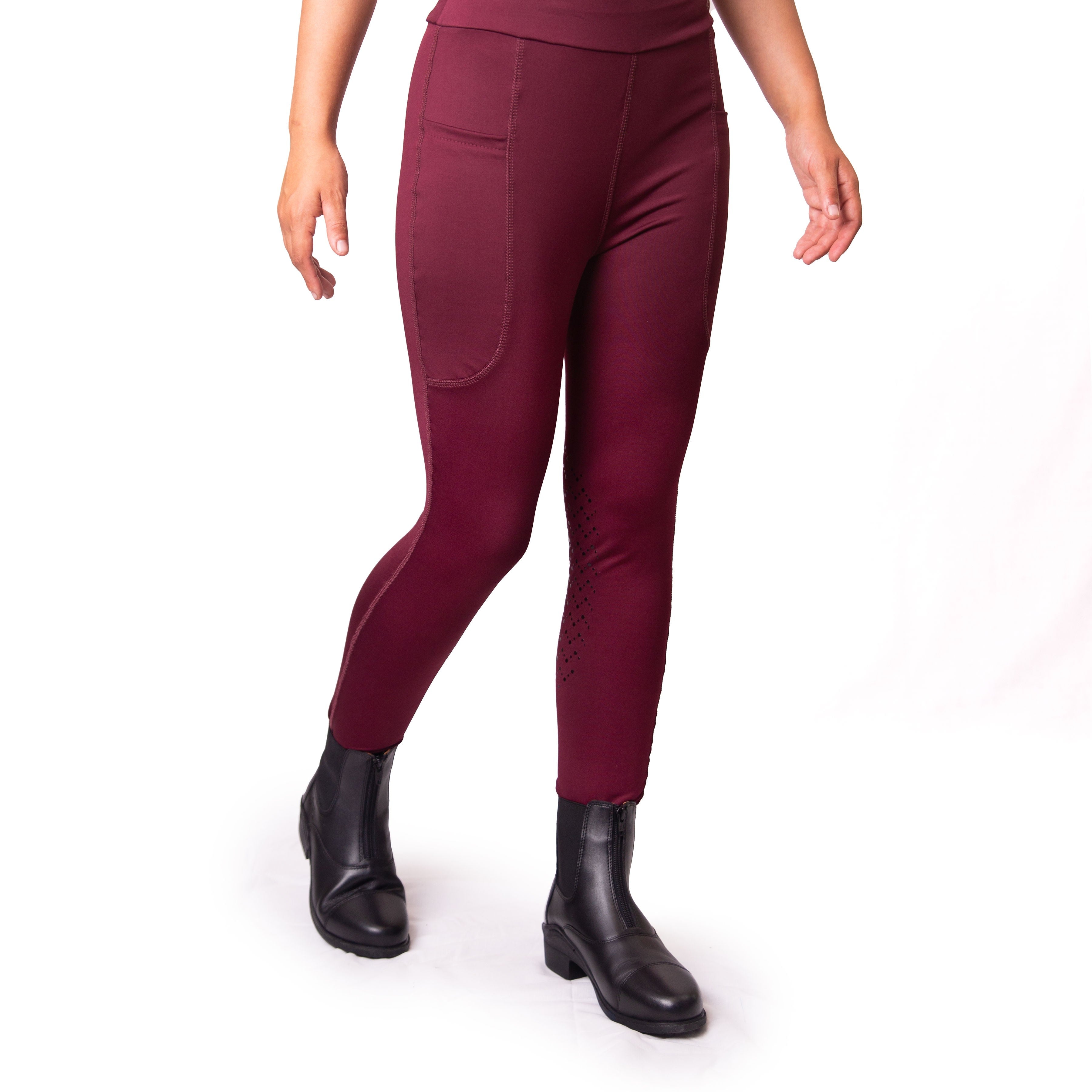 Gallop Children's Silicone Knee Horse Riding Tights, 8 Colours, 7 Sizes