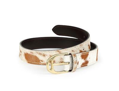 Picture of Shires Aubrion 35mm Natural Cow Hair Leather Skinny Belt