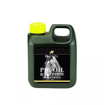 Picture of Lincoln Pig Oil And Sulphur For  Horse Pony Care - 1 litre Bottle