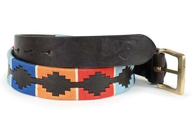 Picture of Shires Aubrion Drover Polo Belt, 35mm, in Turquoise/Red/Orange/Blue