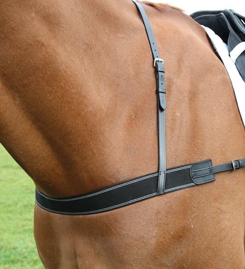 Picture of Shires Velociti Gara Elastic Breastgirth | Black or Havana | 1 Size
