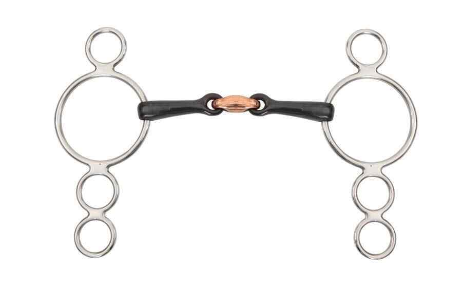 Picture of Shires Three 3 Ring Dutch Gag with Lozenge | Horse Bit | Sweet Iron | 3 Sizes