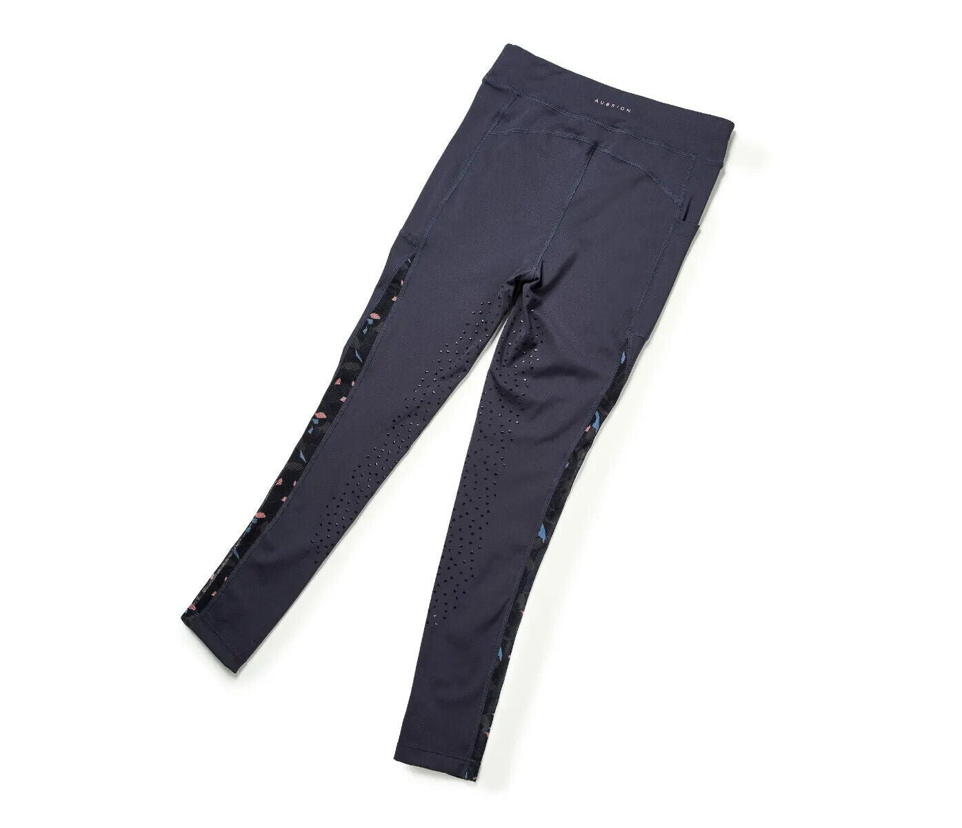 Picture of Shires Aubrion Rhythm Riding Tights - Young Rider | Olive,  Navy | Age 7-16