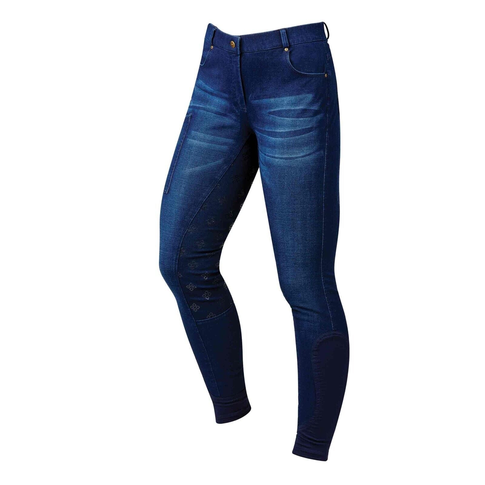 Picture of DUBLIN BREECHES SHONA FULL GRIP SILICONE PRINT DENIM, Womens, 2 Colours, 26"-38"