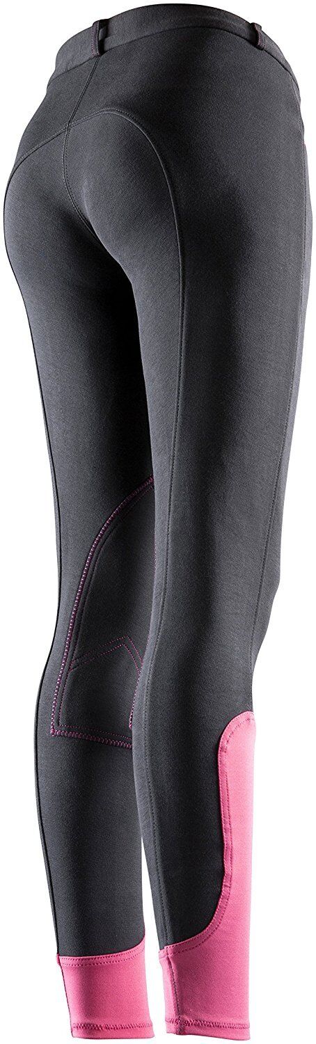 Picture of Equi-Theme Pro Fun Line Childs Kids Breeches Stretch Material Two Tone Colour