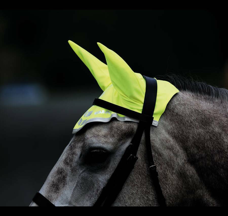 Picture of Shires Equi-Flector Horse/Pony Fly Veil in Reflective | Pink/Orange/Yellow