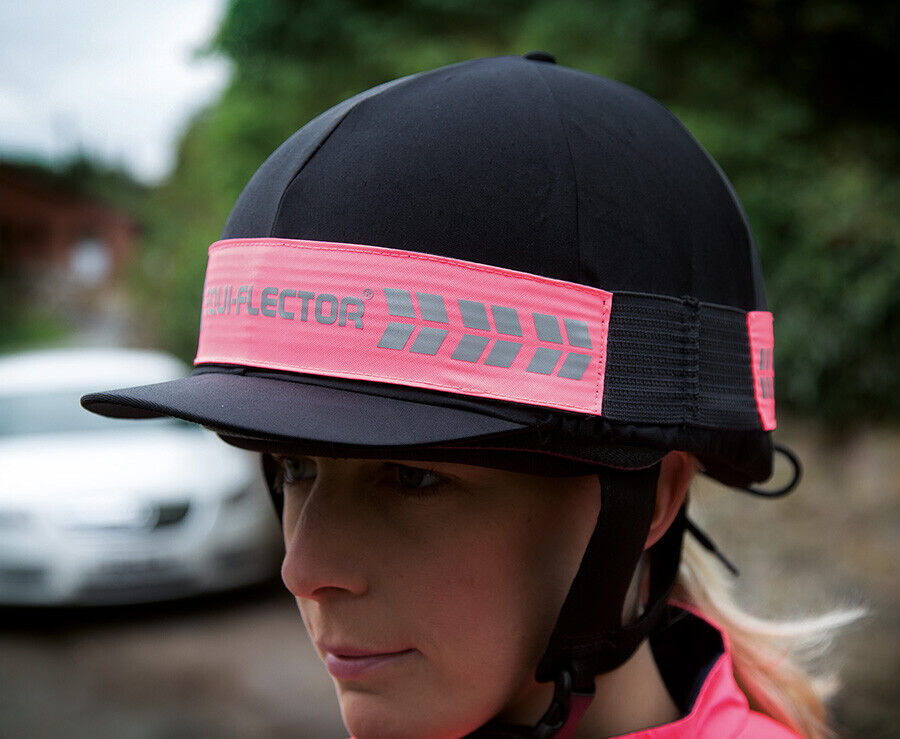 Picture of Shires EQUI-FLECTOR Riding Hat Band | Onesize | Pink, Yellow or Orange