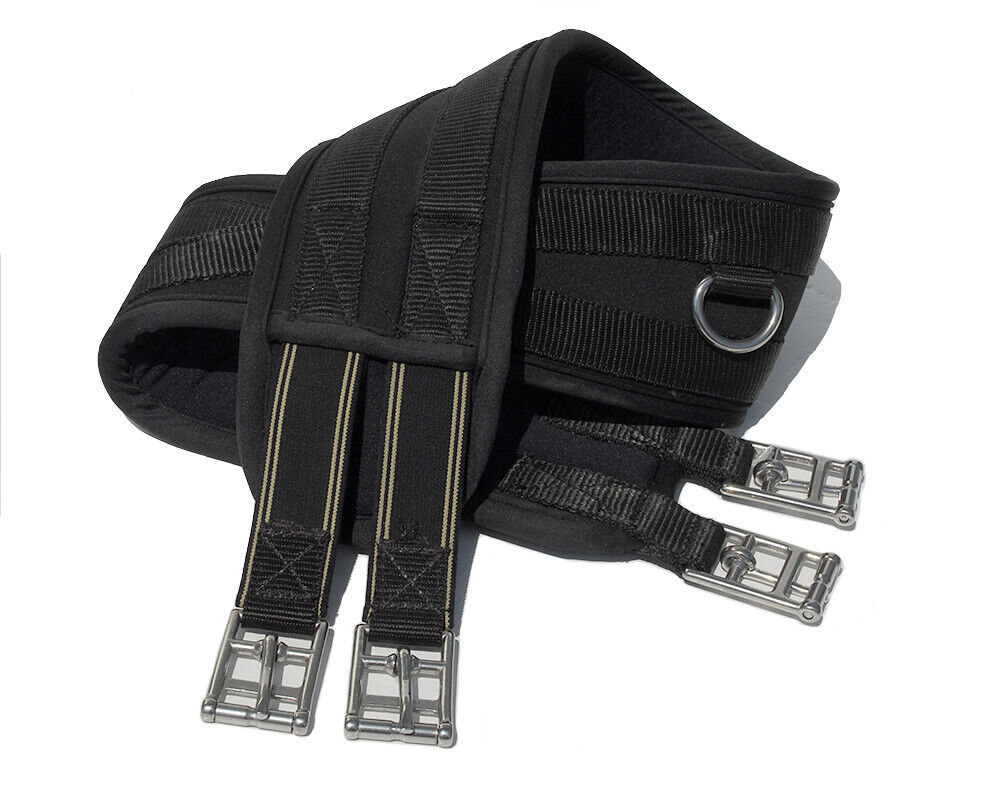 Picture of Rhinegold Padded Memory Foam Girth | Anatomically Shaped | Elastic End | Black,