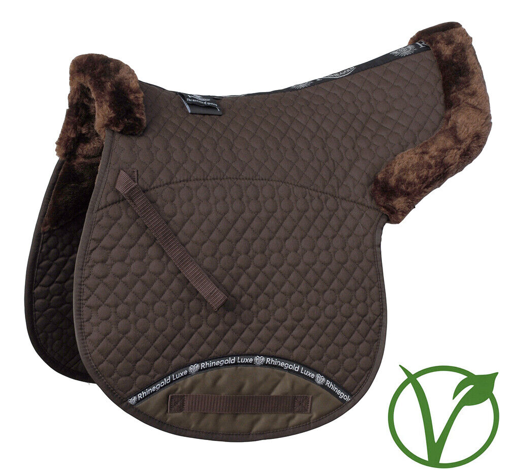 Picture of Rhinegold Luxe Faux Fur Lined Saddle Numnah | 5 Colour Options | Pony, Cob, Full