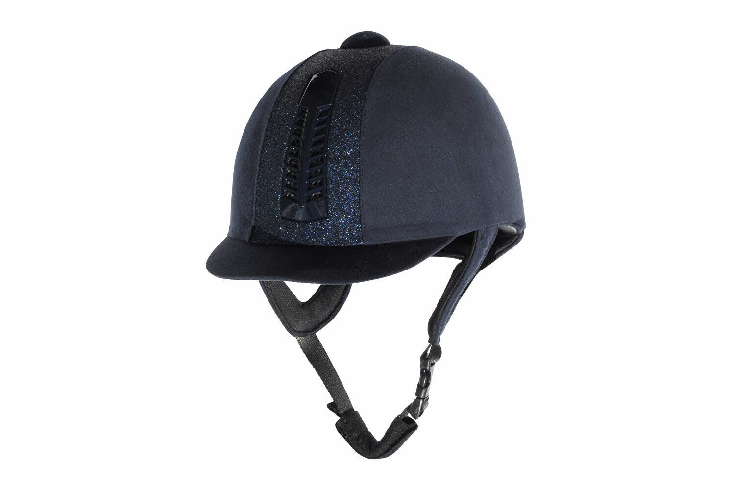 Picture of Rhinegold Glitter Pro Horse Riding Hat Helmet | PAS 015, Kitemark | Navy, Black