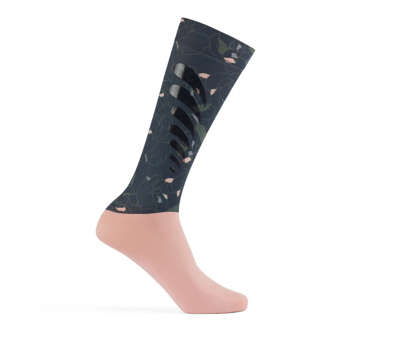 Picture of Shires Aubrion Cadence Performance Socks | Olive, Peony Print | Adult One Size