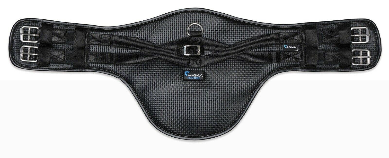 Picture of Shires Arma Anti-Chafe Stud Guard Girth Short with Elastic | Black, Brown| 24-34