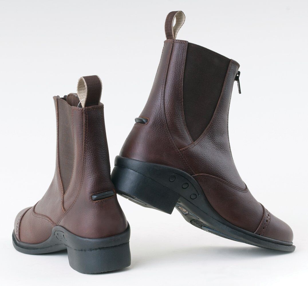 Picture of Leather Paddock Jodhpur Boots, Rhinegold Detroit Front Zip Riding Boots,