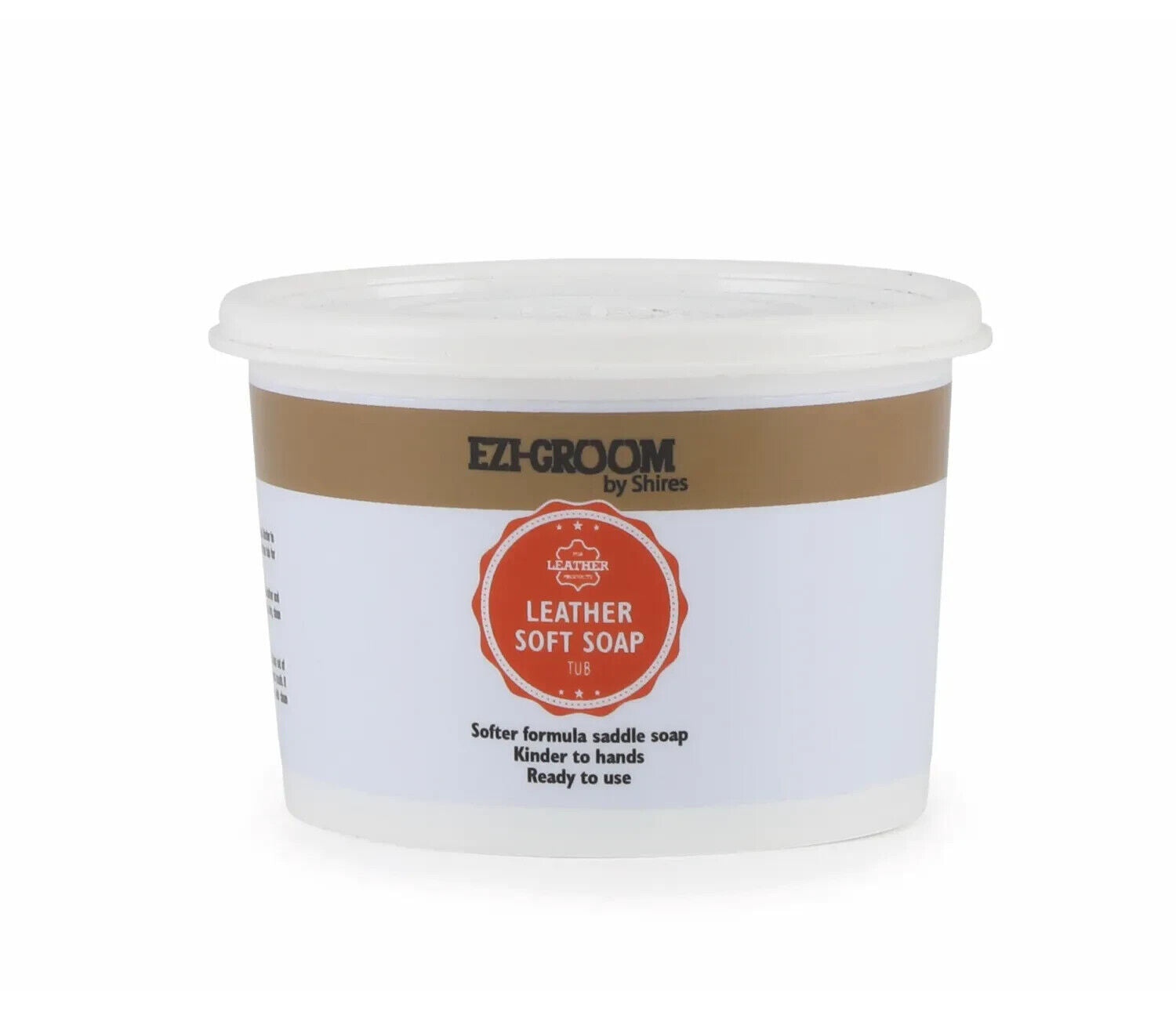 Picture of Shires EZI-GROOM Leather Soft Soap Tub | 450g | Saddle, Leather Soap