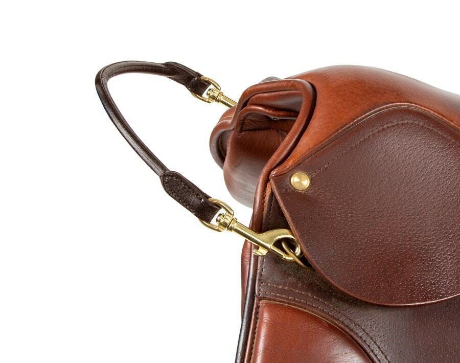 Picture of Shires Velociti Gara Leather Balance Strap | Black or Havana | Saddle Strap