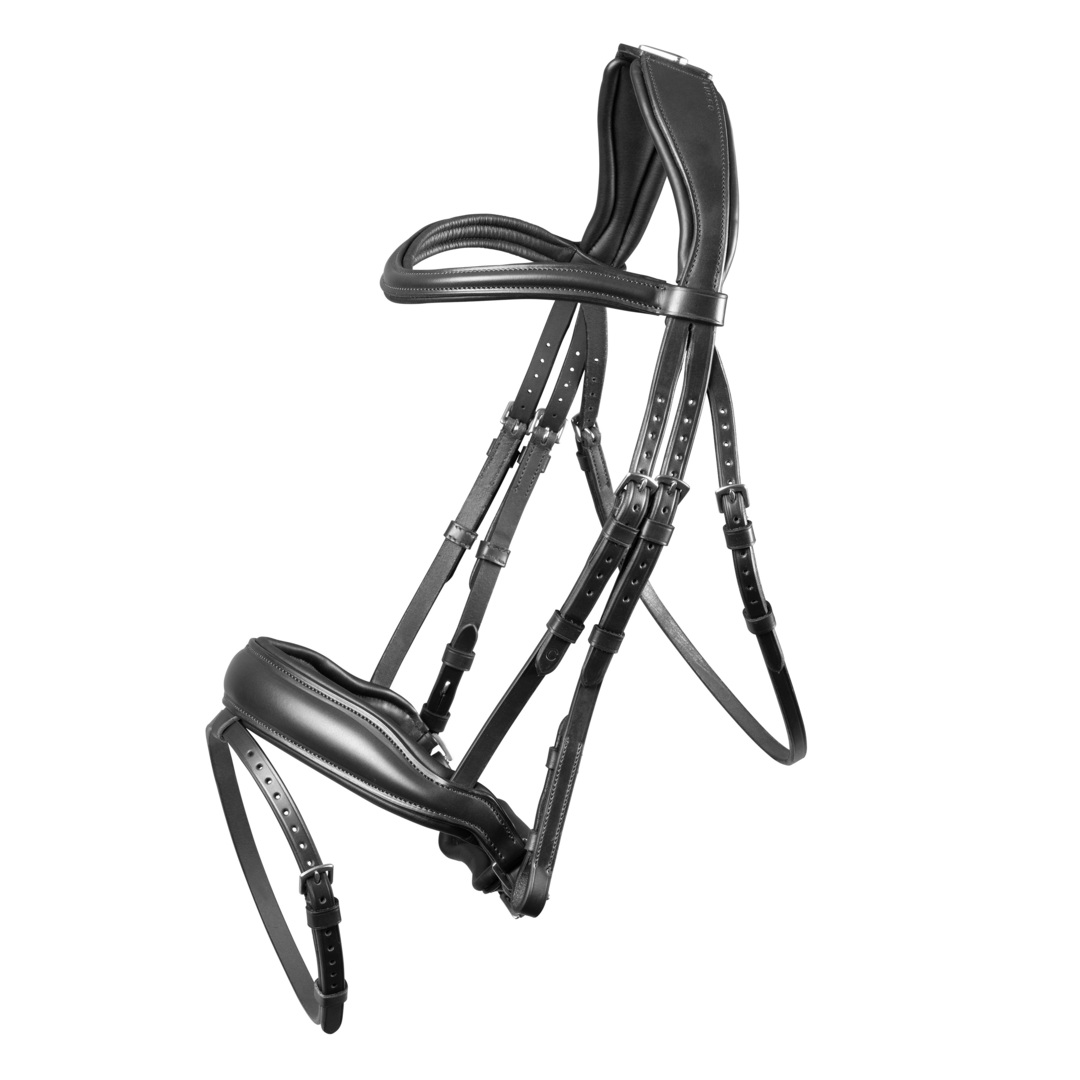 Picture of Bridle, Shires Velociti Lusso Dressage Flash Bridle, Black, Havana, 3 Sizes