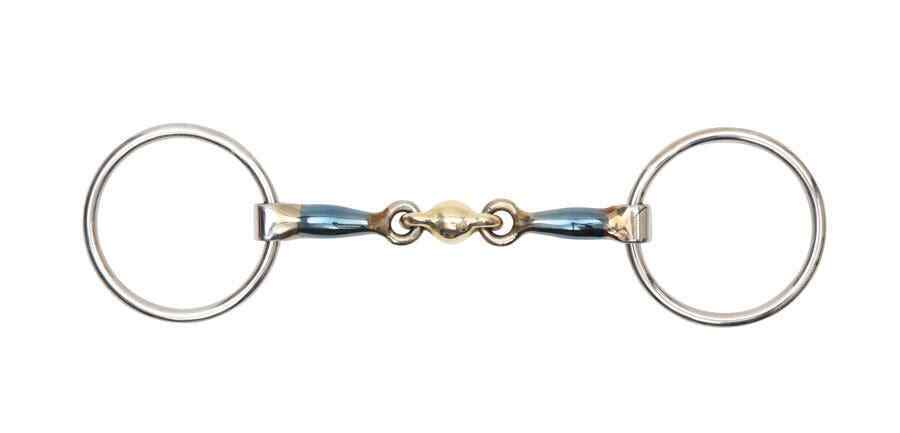 Picture of Shires Iron Loose Ring Snaffle Bit With Lozenge | Blue Sweet Iron | 3 Sizes