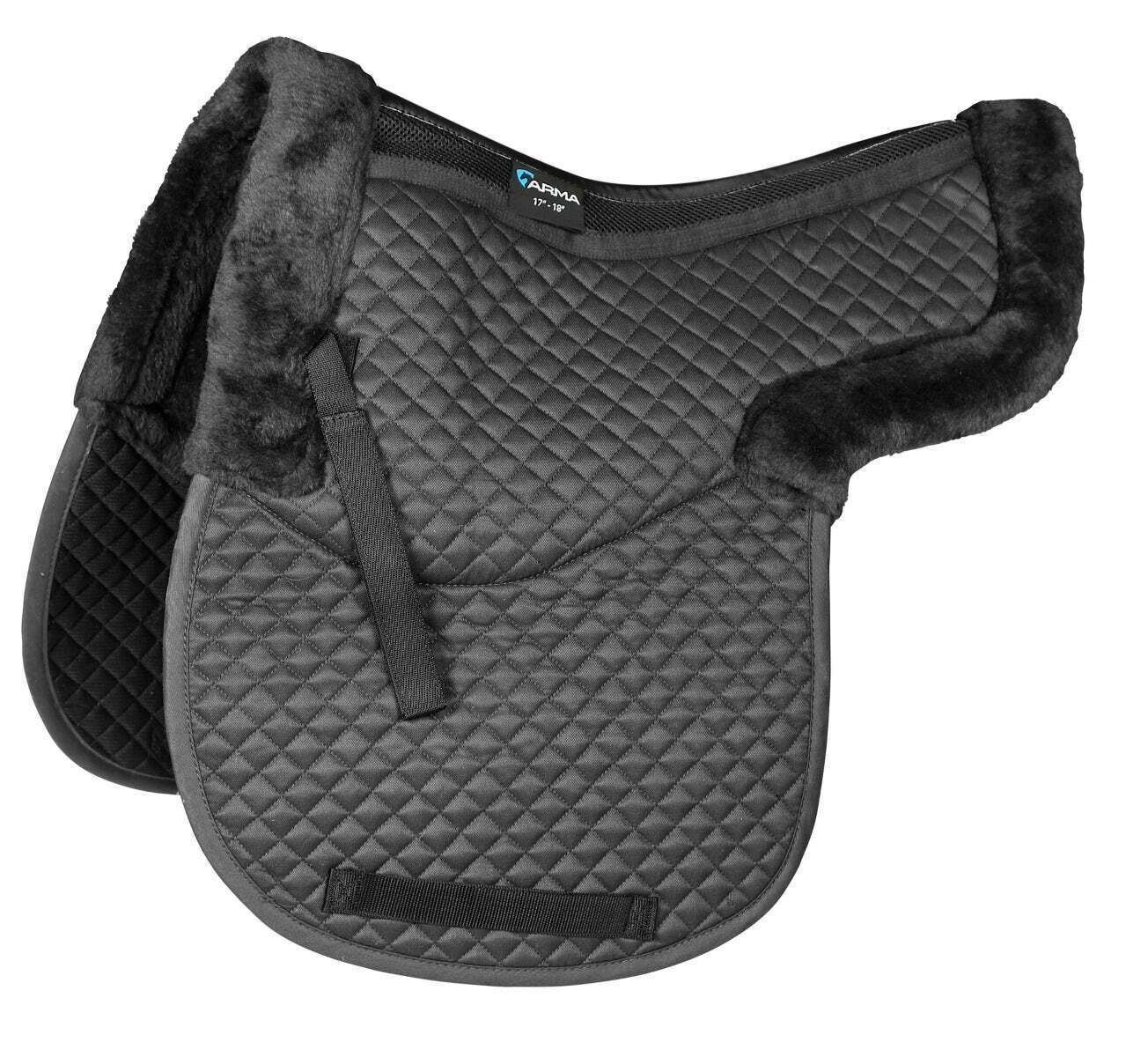 Picture of Shires Arma Half Lined Numnah | 2 Sizes | Black, Brown | Air Motion | Ultra Dri